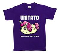 Fancy A Snuggle Cute Happy Unitato Half Unicorn Half Potato Kids Girls T-Shirt