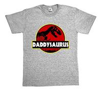 Fancy A Snuggle Daddysauras Dad Fathers Day T-Rex Old Dinosaur Mens T-Shirt Medium Heather Grey