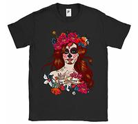 Fancy A Snuggle Day of The Dead Mexican Sugar Skull Woman Mens T-Shirt