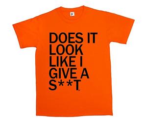 Fancy A Snuggle Does It Look Like I Give A S**T Funny Orange Mens Cotton Short Sleeve T-Shirt Size L Great for Father's Day Dad T-Shirt Brother Uncle Friend Joke