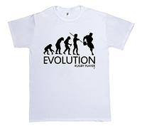 Fancy A Snuggle Evolution of a Rugby Player White Mens Cotton Short Sleeve T-Shirt Size L