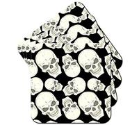 Fancy A Snuggle Floating Hard Mean Skulls Coaster/Set of 4 Coasters