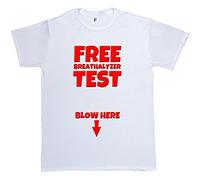 Fancy A Snuggle Free Breathilizer Test Blow Here Rude Funny Comedy Joke Gift White Mens Cotton Short Sleeve T-Shirt Size XXXL 3XL