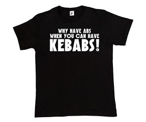 Fancy A Snuggle Funny Why Have Abs When You Can Have Kebabs Mens T-Shirt Small Black