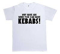 Fancy A Snuggle Funny Why Have Abs When You Can Have Kebabs Mens T-Shirt XX-Large White