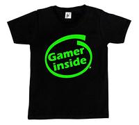 Fancy A Snuggle Gamer Inside Gaming Video Game Fan Addict Kids Boys/Girls T-Shirt Black 7-8 Year Old