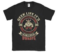 Fancy A Snuggle Geek Life It's Like Real Life But There are Dwarfs Mens T-Shirt