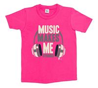 Fancy A Snuggle Girls Music Makes Me Stronger T-Shirt Hot Pink 12-14 Years