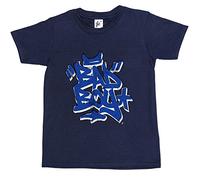 Fancy A Snuggle Graffiti Writing Bad Boy Kids Boys T-Shirt Navy Blue 3-4 Year Old