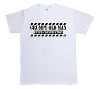 Fancy A Snuggle Grumpy Old Man Under Construction Mens T-Shirt X-Large White