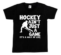 Fancy A Snuggle Hockey Ain't Just A Game It's A Way of Life Kids Boys/Girls T-Shirt Black 12-14 Year Old