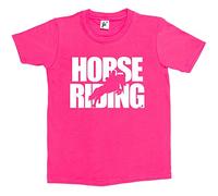 Fancy A Snuggle Horse Riding - Horse Jumping Silhouette Kids Boys/Girls T-Shirt Hot Pink 12-14 Year Old