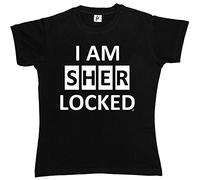Fancy A Snuggle I Am Sherlocked Funny Geek Nerd T-Shirt Womens Boyfriend Fit T-Shirt Black X-Large