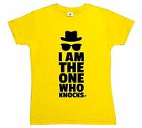 Fancy A Snuggle I Am The One Who Knocks Bad Walter Break White Breaking Womens Boyfriend Fit T-Shirt Yellow Large