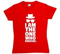 Fancy A Snuggle I Am The One Who Knocks Bad Walter Break White Breaking Womens Boyfriend Fit T-Shirt Red Small