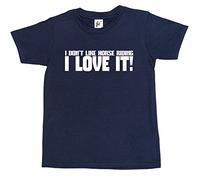 Fancy A Snuggle I Don't Like Horse Riding I Love It! Kids Boy Girl Cotton Short Navy Blue Sleeve T-Shirt - Size 9-11 Years