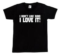 Fancy A Snuggle I Don't Like Judo I Love It! Kids Boy Girl Cotton Short Black Sleeve T-Shirt - Size 12-14 Years
