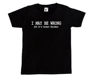 Fancy A Snuggle I May Be Wrong But Unlikely Funny Comedy Gift Kids Boy Girl Cotton Short Black Sleeve T-Shirt - Size 12-14 Years