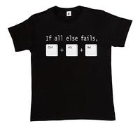 Fancy A Snuggle If All Else Fails CTRL ALT DEL Tech Support Geek Funny Mens T-Shirt Small Black