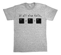 Fancy A Snuggle If All Else Fails CTRL ALT DEL Tech Support G unny Mens T-Shirt XXXX-Large Heather Grey
