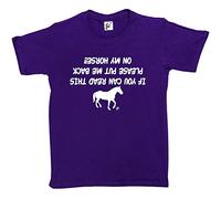 Fancy A Snuggle If You Can Read This Please Put Me Back On My Horse!! Kids Boys/Girls T-Shirt