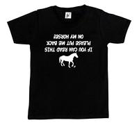 Fancy A Snuggle If You Can Read This Please Put Me Back On My Horse!! Kids Boys/Girls T-Shirt