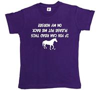 Fancy A Snuggle If You Can Read This Please Put Me Back On My Horse!! Womens Boyfriend Fit T-Shirt
