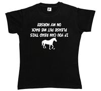 Fancy A Snuggle If You Can Read This Please Put Me Back On My Horse!! Womens Boyfriend Fit T-Shirt