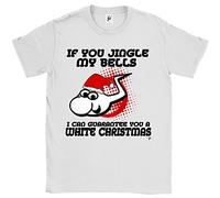 Fancy A Snuggle If You Jingle My Bells I Can Guarantee You A White Christmas Mens T-Shirt White X-Large