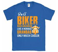 Fancy A Snuggle I'm A Biker Mad Grandad Like A Normal Grandad But Cooler Mens T-Shirt Medium Royal Blue