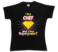 Fancy A Snuggle I'm A Chef - What's Your Superpower? Womens Boyfriend Fit T-Shirt Black X-Large