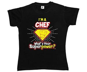 Fancy A Snuggle I'm A Chef - What's Your Superpower? Womens Boyfriend Fit T-Shirt Black X-Large