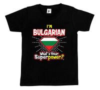 Fancy A Snuggle I'm Bulgarian - What's Your Superpower? Kids Boys/Girls T-Shirt Black 12-14 Year Old