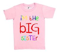 Fancy A Snuggle I'm The Big Sister Kids Boy Girl Cotton Short Baby Pink Sleeve T-Shirt - Size 12-14 Years