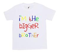 Fancy A Snuggle I'm The Bigger Brother Funny Kids Boy Girl Cotton Short White Sleeve T-Shirt - Size 5-6 Years