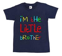 Fancy A Snuggle I'm The Little Brother Kids Boys T-Shirt Navy Blue
