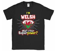 Fancy A Snuggle I'm Welsh - What's Your Superpower? Mens T-Shirt XXXX-Large Black