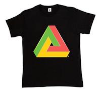 Fancy A Snuggle Impossible Triangle T-Shirt Geometry Optical Illusion Mens T-Shirt XXXX-Large Black