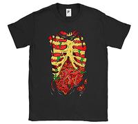 Fancy A Snuggle Inside of Human Body Rib Cage Guts Gore Intestines Lungs Mens T-Shirt Black XXXX-Large