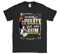 Fancy A Snuggle Instant Pirate Just Add Rum - Sexy Captain Pirate Mens T-Shirt Black Small