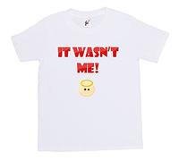 Fancy A Snuggle It Wasn't Me Kids Boy Girl Cotton Short White Sleeve T-Shirt - Size 9-11 Years