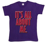 Fancy A Snuggle It's All About Me Funny Comedy Womens Boyfriend Fit T-Shirt Purple Medium