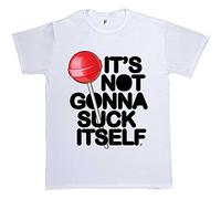 Fancy A Snuggle It's Not Gonna Suck Itself - Lollipop Innuendo Mens T-Shirt Medium White