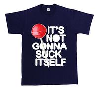 Fancy A Snuggle It's Not Gonna Suck Itself - Lollipop Innuendo Mens T-Shirt X-Large Navy