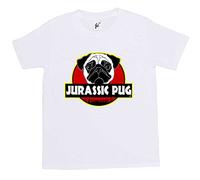 Fancy A Snuggle Jurassic Pug Dinosaur Cult Kids Boys/Girls T-Shirt White 12-14 Year Old