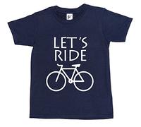 Fancy A Snuggle Let's Ride Cycle Bike Cycling Kids Boys/Girls T-Shirt Navy Blue 5-6 Year Old