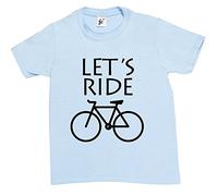 Fancy A Snuggle Let's Ride Cycle Bike Cycling Kids Boys/Girls T-Shirt Sky Blue 7-8 Year Old