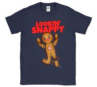Fancy A Snuggle Lookin Snappy Broken Leg Ginger Bread Man Mens T-Shirt Navy Medium