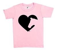 Fancy A Snuggle Love Heart Horses Silhouette Kids Boys/Girls T-Shirt Baby Pink 12-14 Year Old