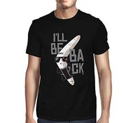 Fancy A Snuggle Mens Boomerang - I'll be Back T-Shirt Black Large
